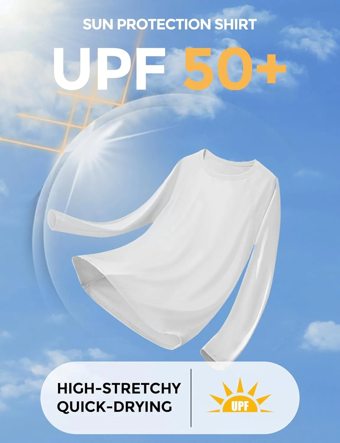 Rash Guard for Women UPF50  Sun Shirt, Long Sleeve UV Protection Shirts Women Quick Dry Workout Shirts Hiking Swimming Tops