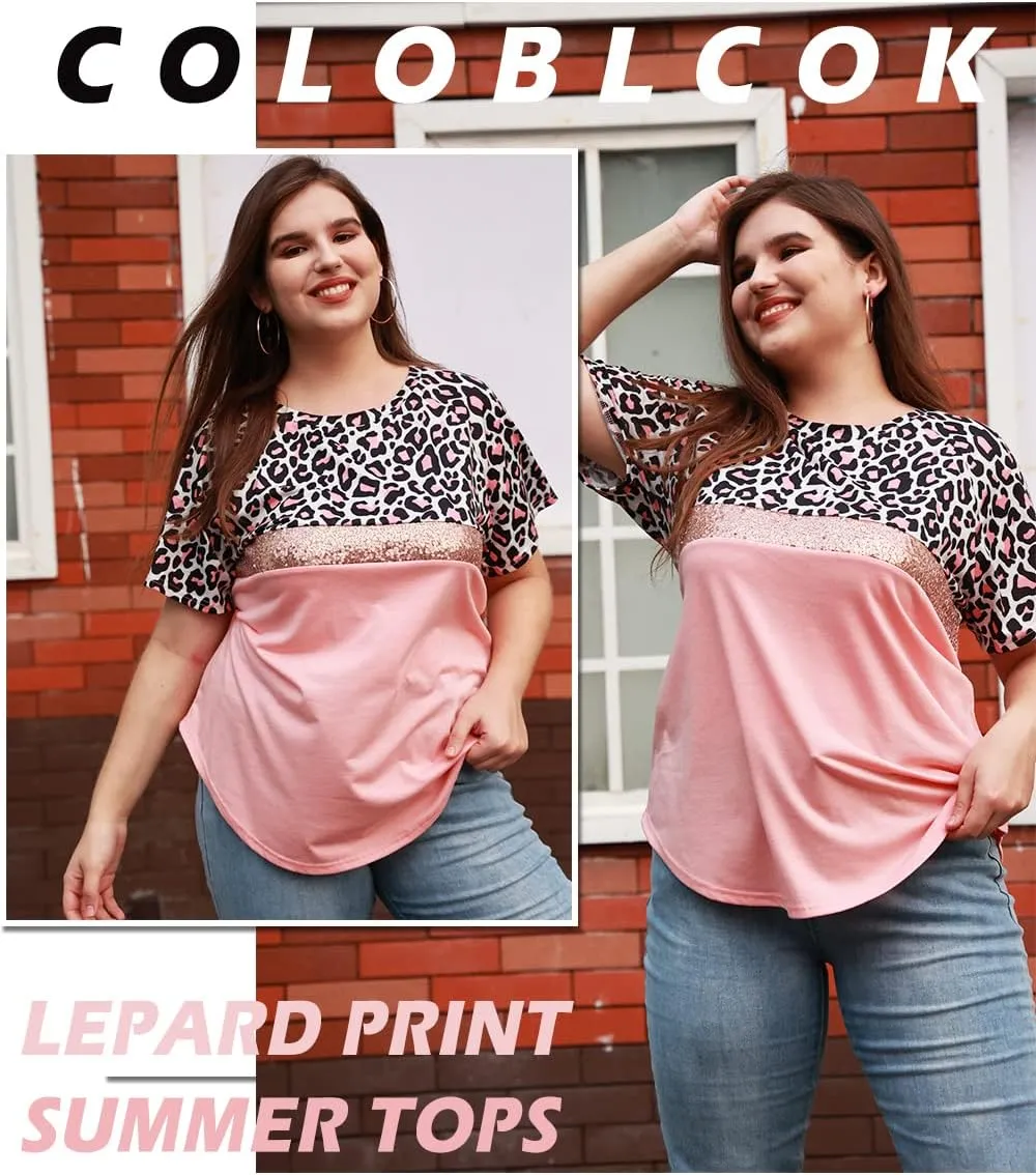 RITERA Women Plus Size Tops Casual Shirts Short Sleeve Tees Loose Basic Tunic XL-5XL