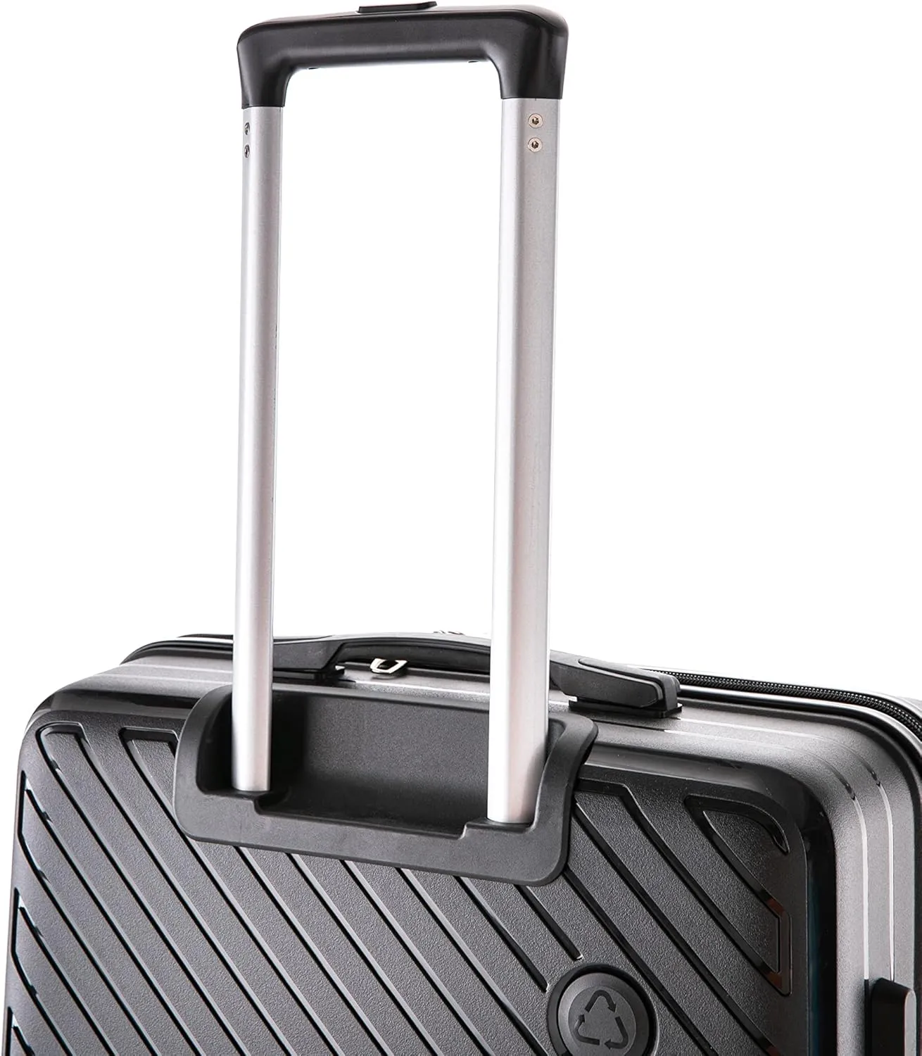 Rockland Prague Hardside Luggage with Spinner Wheels, Black, 3-Piece Set (20/24/28)