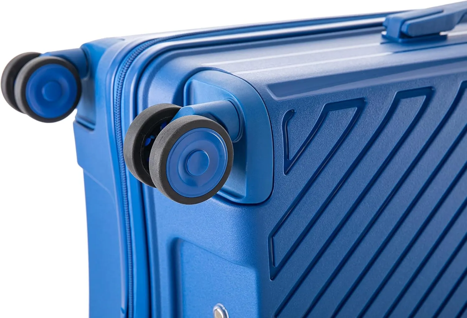 Rockland Prague Hardside Luggage with Spinner Wheels, Blue, 3-Piece Set (20/24/28)
