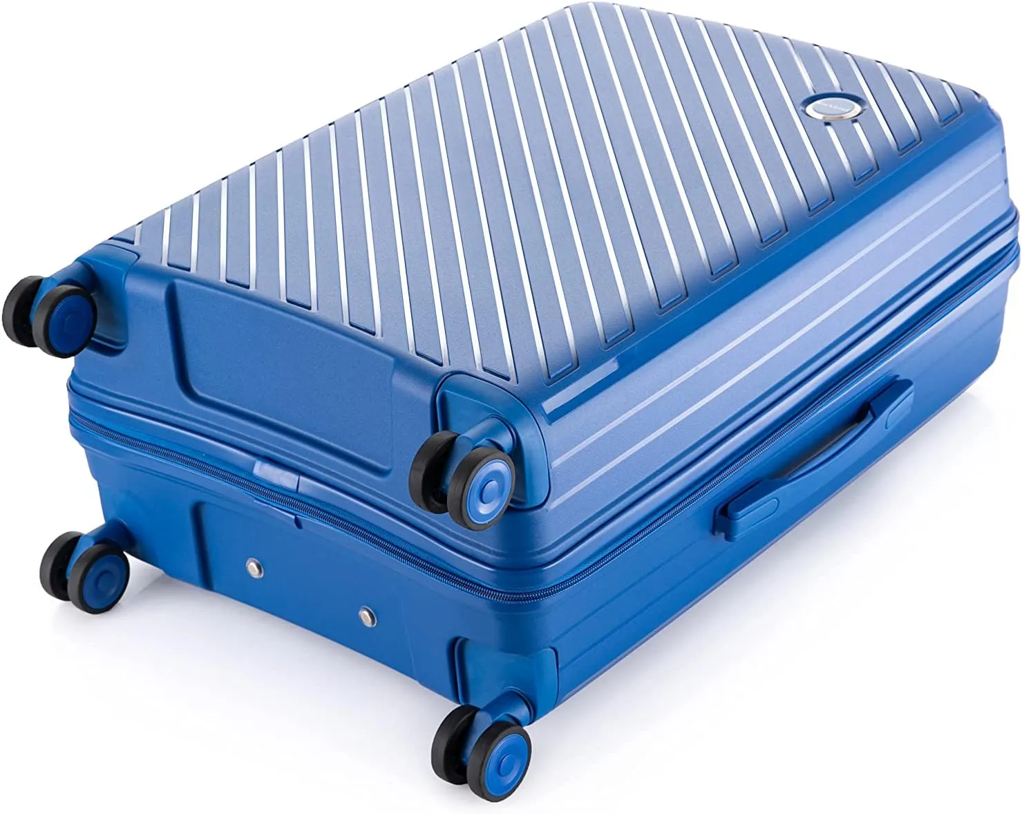 Rockland Prague Hardside Luggage with Spinner Wheels, Blue, 3-Piece Set (20/24/28)