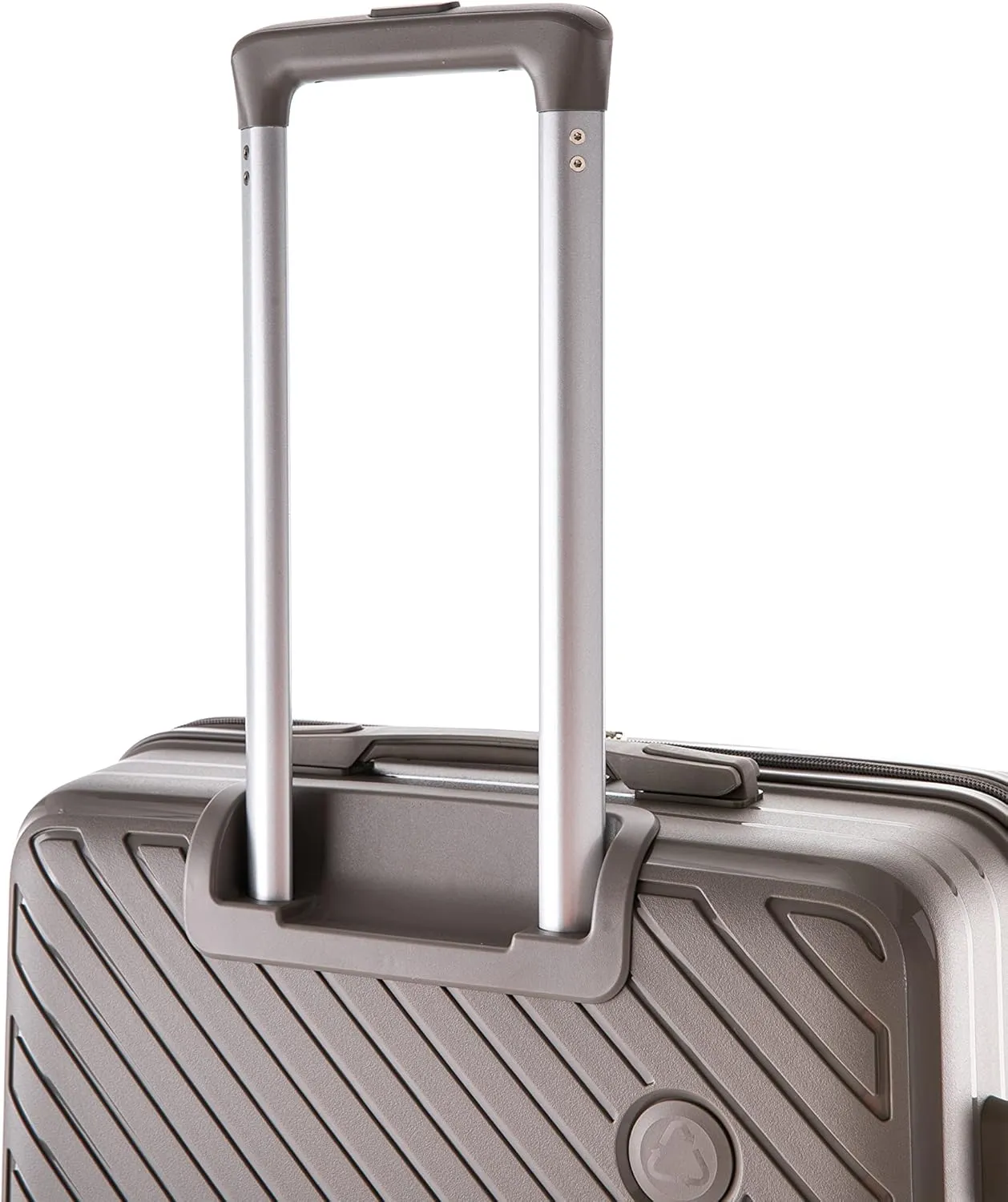 Rockland Prague Hardside Luggage with Spinner Wheels, Silver, 3-Piece Set (20/24/28)