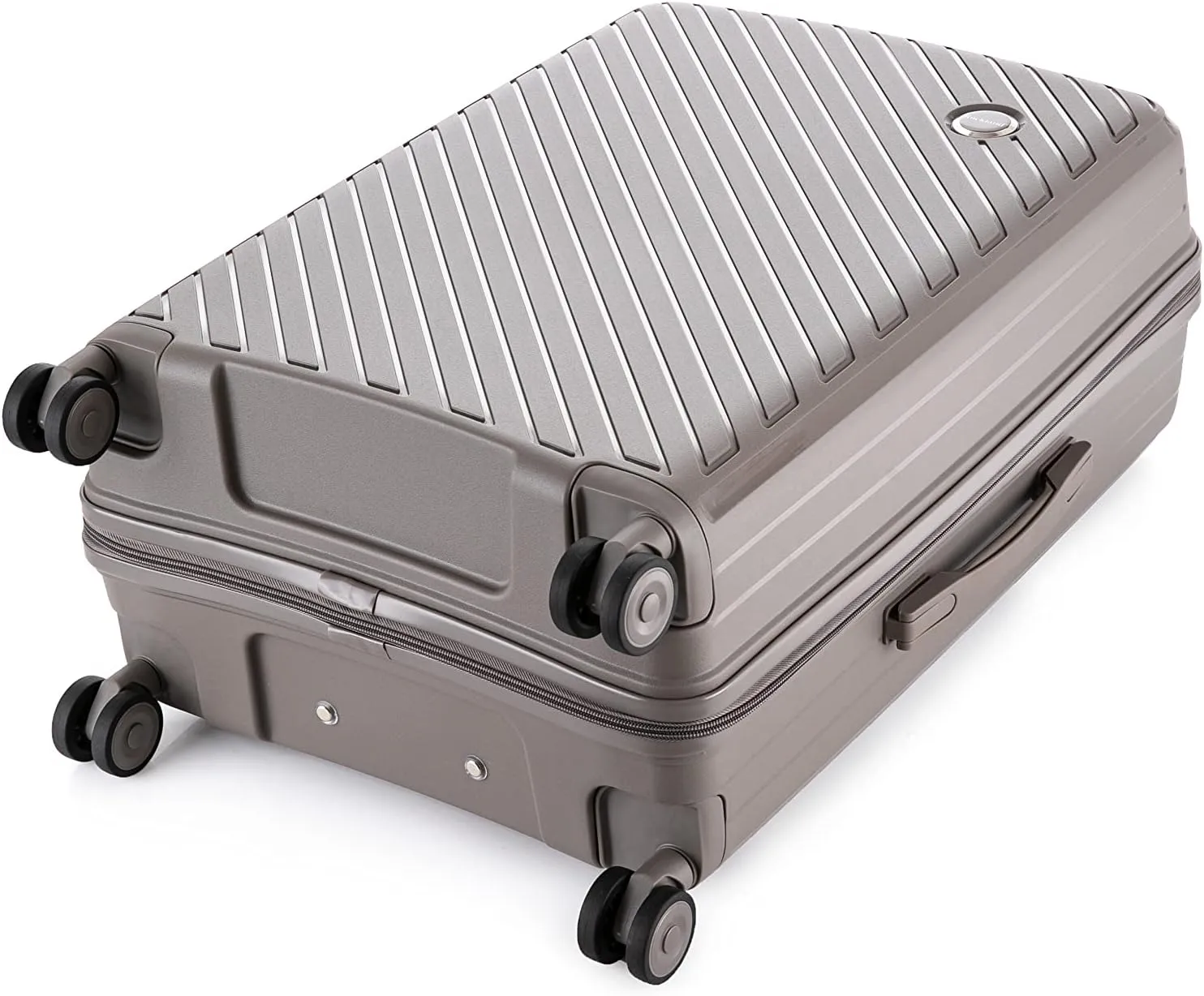 Rockland Prague Hardside Luggage with Spinner Wheels, Silver, 3-Piece Set (20/24/28)