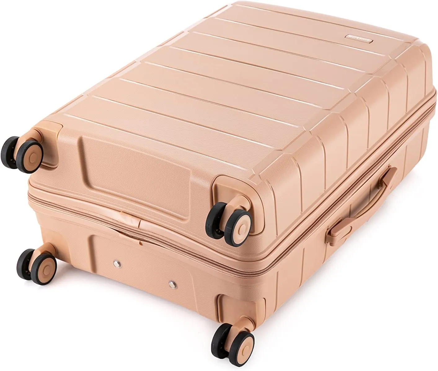 Rockland Vienna Hardside Luggage with Spinner Wheels, Champagne, 3-Piece Set (20/24/28)