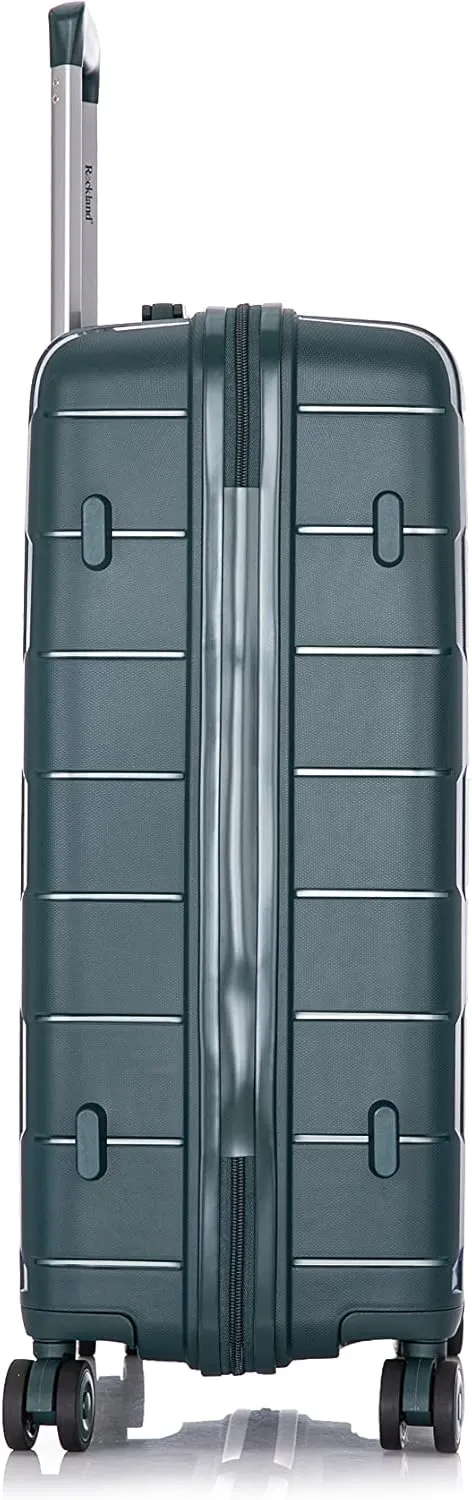 Rockland Vienna Hardside Luggage with Spinner Wheels, Green, 3-Piece Set (20/24/28)