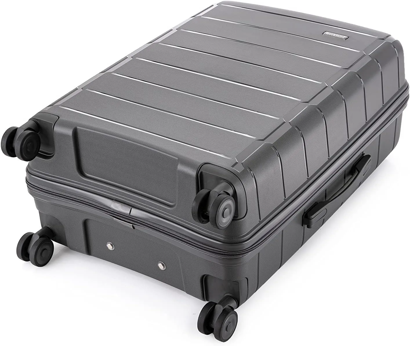 Rockland Vienna Hardside Luggage with Spinner Wheels, Grey, 3-Piece Set (20/24/28)