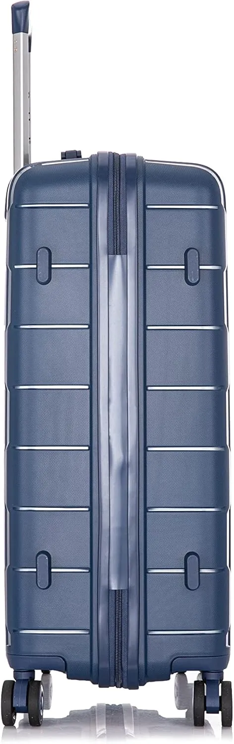 Rockland Vienna Hardside Luggage with Spinner Wheels, Navy, 3-Piece Set (20/24/28)