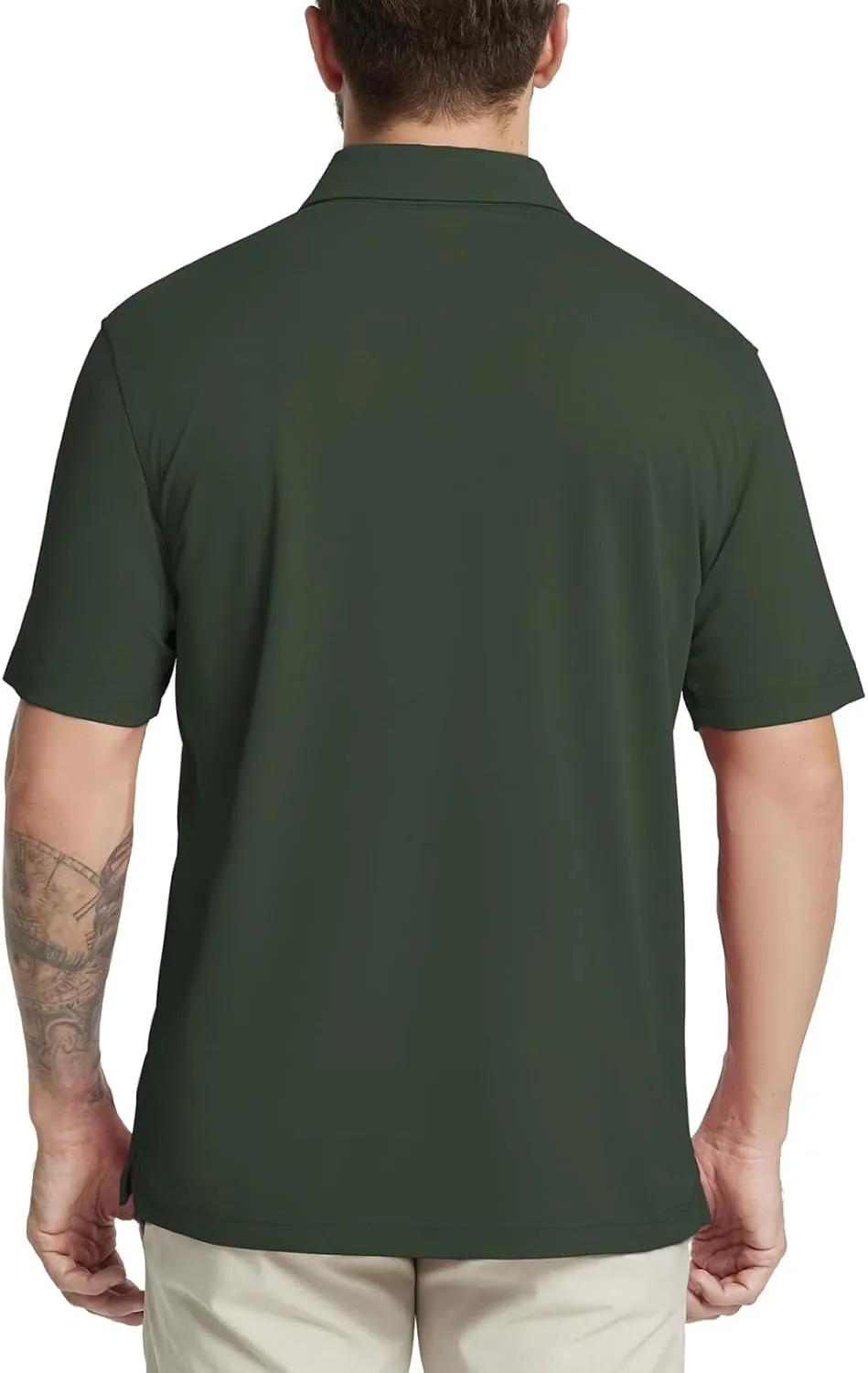 Rouen Golf Shirts for Men Dry Fit Performance Short Sleeve Moisture Wicking Plain Pique Casual Sports Mens Polo Shirts