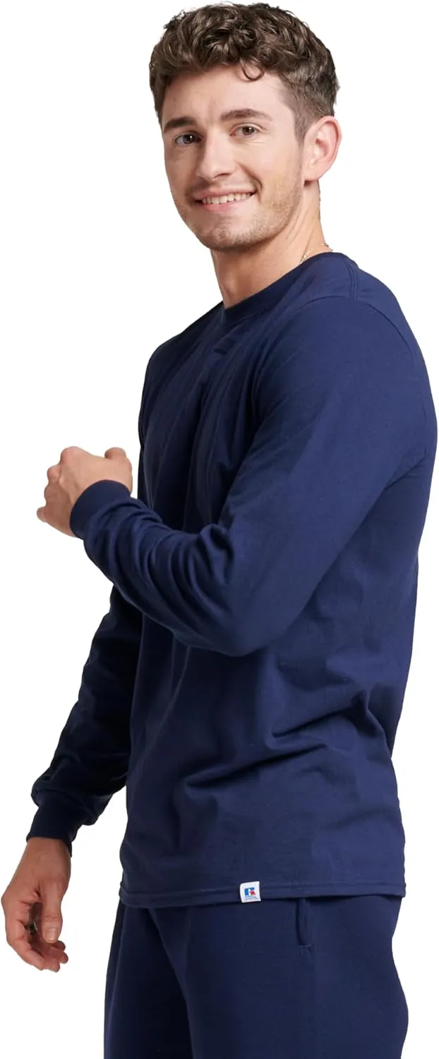 Russell Athletic Men's Dri-Power Long Sleeve Tees, Moisture Wicking, Odor Protection, UPF 30 