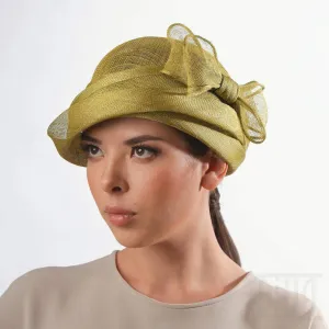 Sinamay cloche with bow