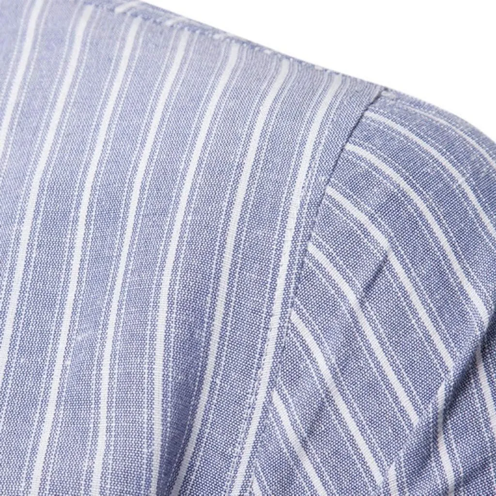 Slim Fit Dress Shirts for Men Striped Long Sleeve Button Down Shirt Big and Tall Casual Business Work Formal Tops