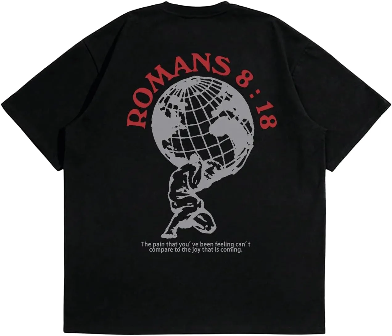 SOLY HUX Men's Graphic Letter Print Tees Short Sleeve Drop Shoulder Summer T Shirt Top