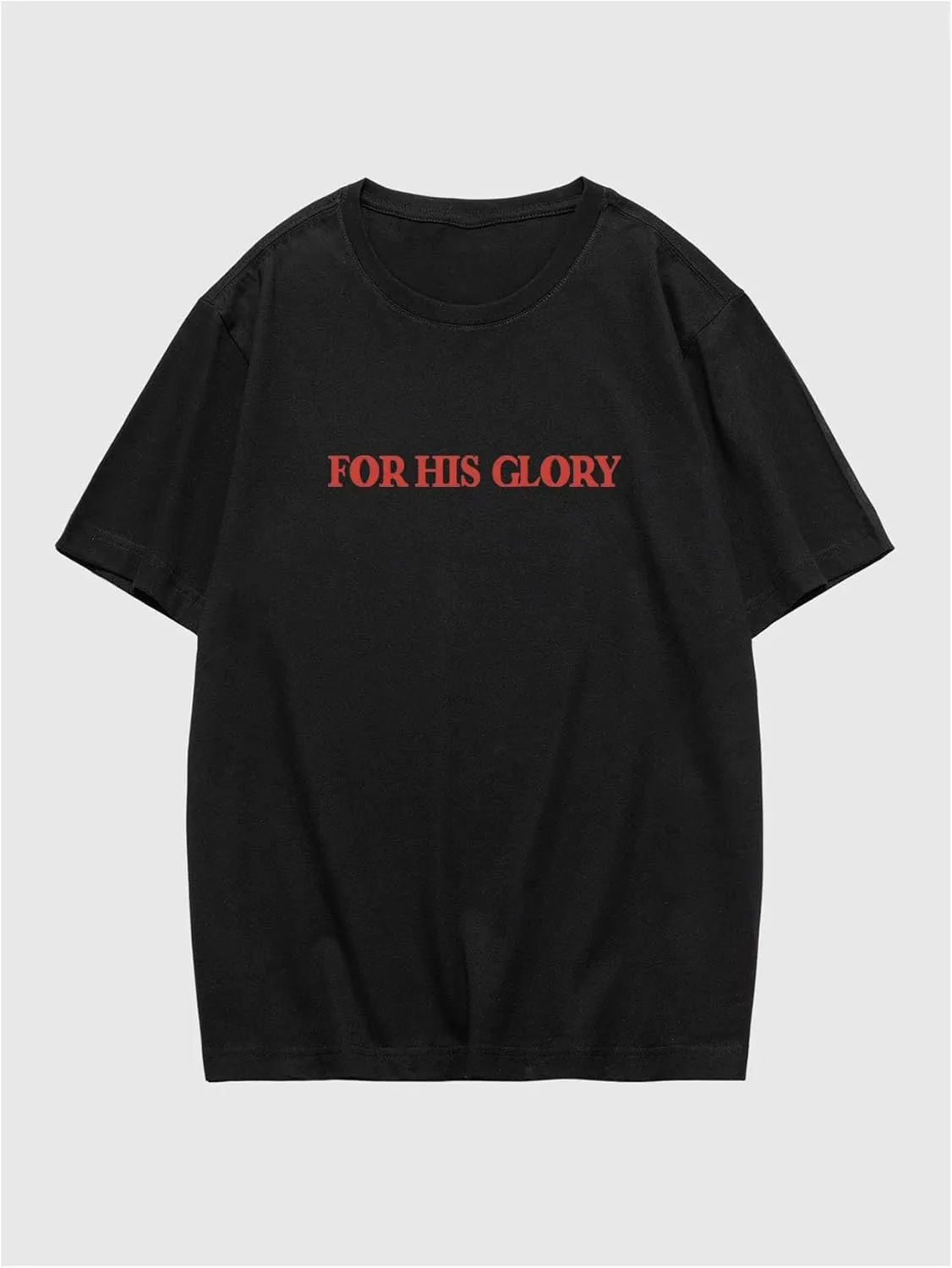 SOLY HUX Men's Graphic Letter Print Tees Short Sleeve Drop Shoulder Summer T Shirt Top