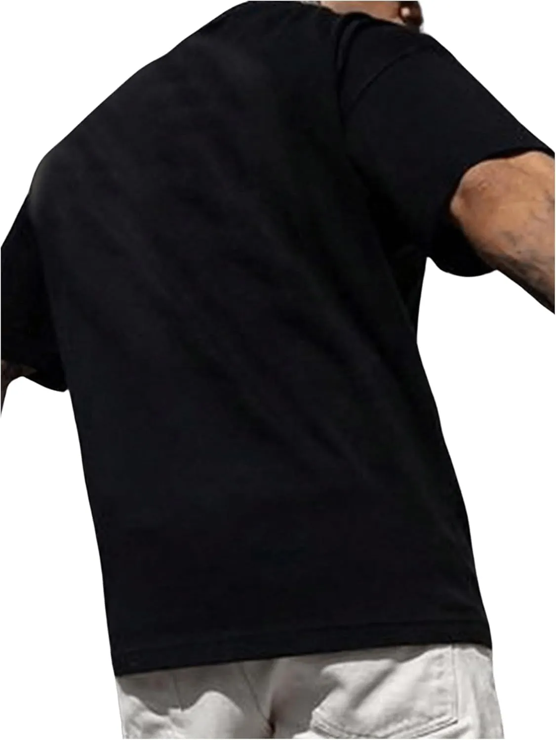 SOLY HUX Men's Letter Graphic Tees T Shirts Round Neck Short Sleeve Summer Tops