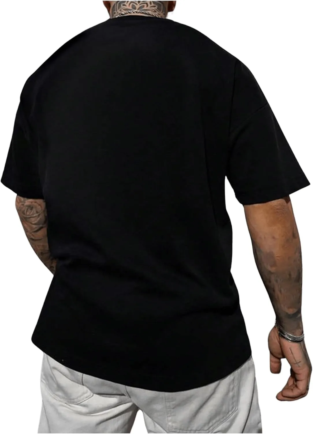 SOLY HUX Men's Letter Graphic Tees T Shirts Round Neck Short Sleeve Summer Tops