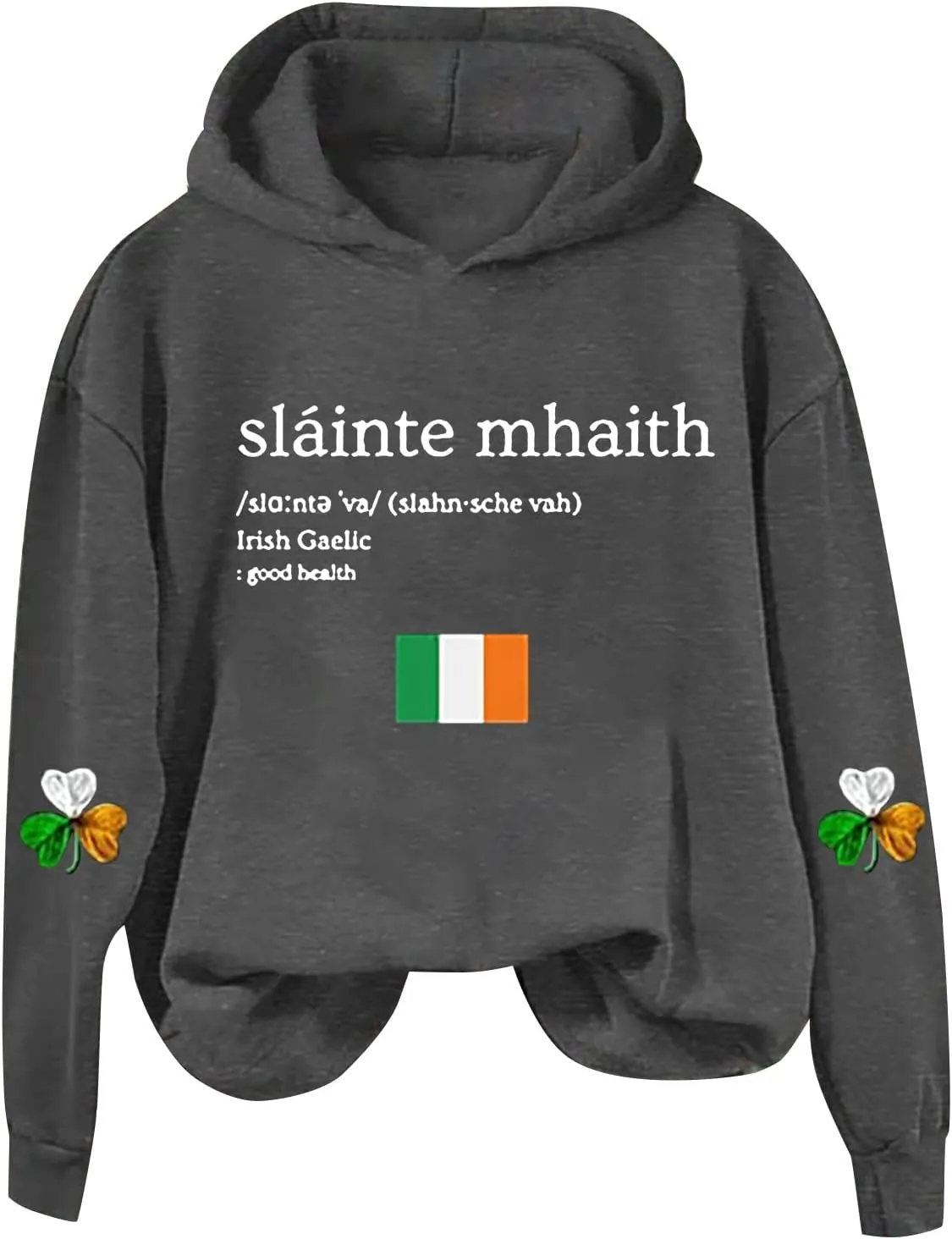 St Patricks Day Sweatshirt Women Funny Plus Size Hoodie St Patty's Day Clothes