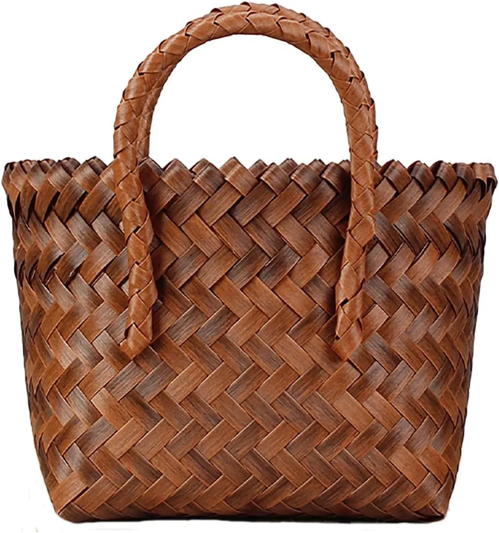 Straw Woven Crossbody Bags Shoulder Bags for Summer Woven Tote Bag Crochet Handbag Beach Bag Smooth Edges, One Color, One Size