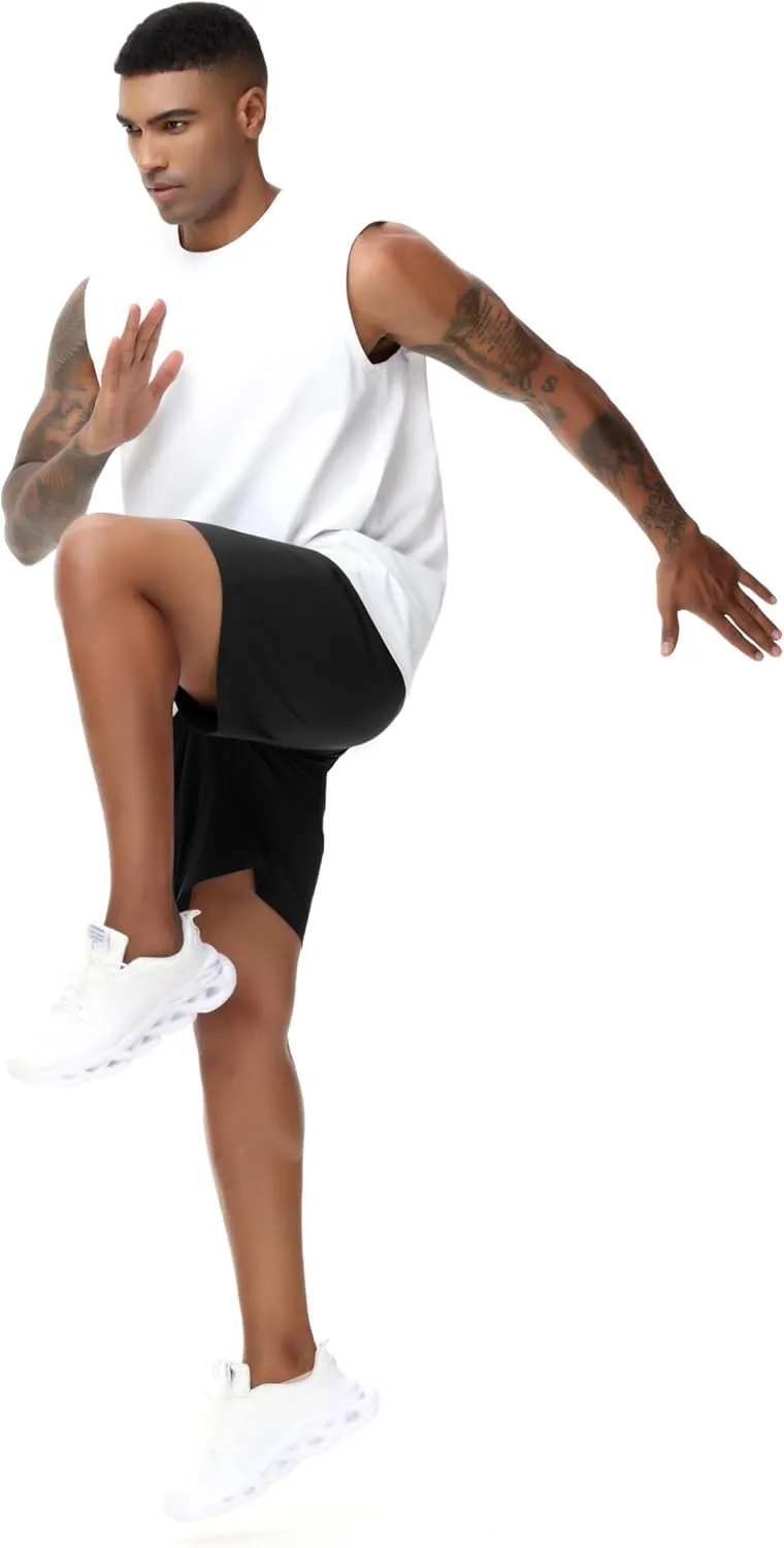 THE GYM PEOPLE Men's Workout Tank Top UPF 50  Sleeveless Quick Dry Athletic Shirts Casual Running Muscle Shirts