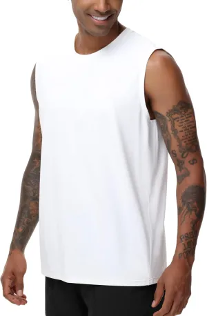 THE GYM PEOPLE Men's Workout Tank Top UPF 50  Sleeveless Quick Dry Athletic Shirts Casual Running Muscle Shirts