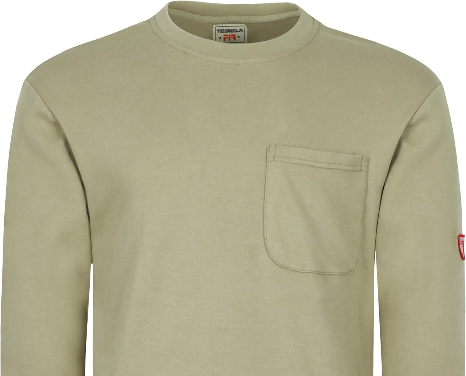 TICOMELA FR Shirts for Men Flame Resistant Shirt NFPA2112/CAT2 7oz Fire Retardant Men's Long Sleeve Henley Shirts