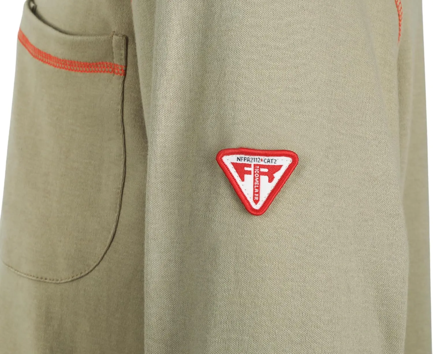 TICOMELA FR Shirts for Men Flame Resistant Shirt NFPA2112/CAT2 7oz Fire Retardant Men's Long Sleeve Henley Shirts
