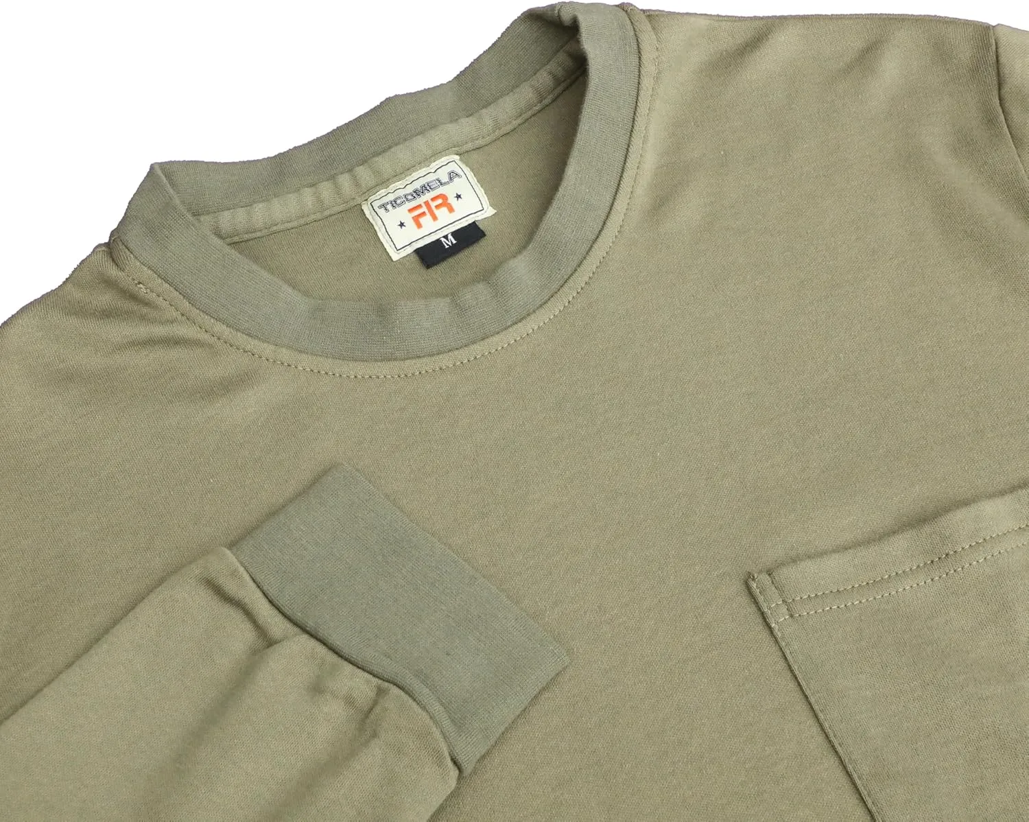TICOMELA FR Shirts for Men Flame Resistant Shirt NFPA2112/CAT2 7oz Fire Retardant Men's Long Sleeve Henley Shirts