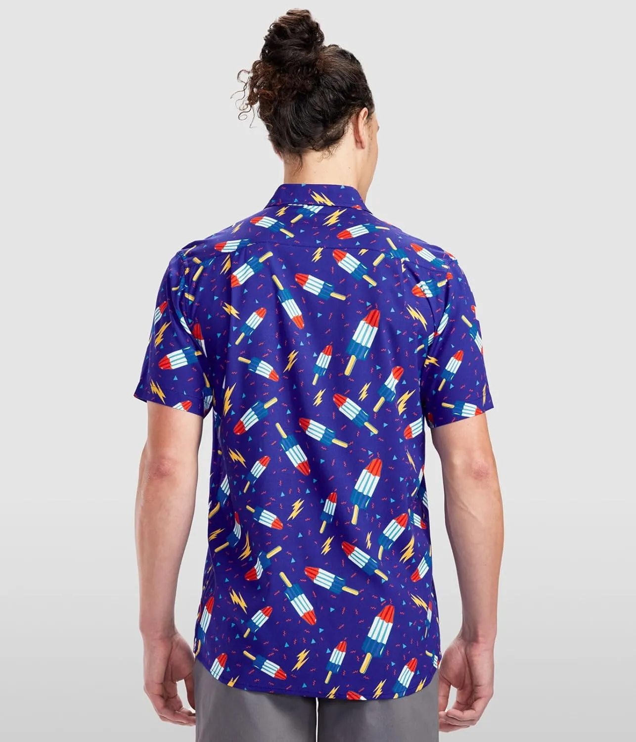 Tipsy Elves Patriotic Shirts for Men - USA Short Sleeve Button Up American Flag Shirts for Men for 4th of July