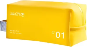 Toiletry Bag Hanging  Waterproof Travel Cosmetic Organizer for Men & Women  Ideal for Beach & Gym Use by Coral Key(Yellow)