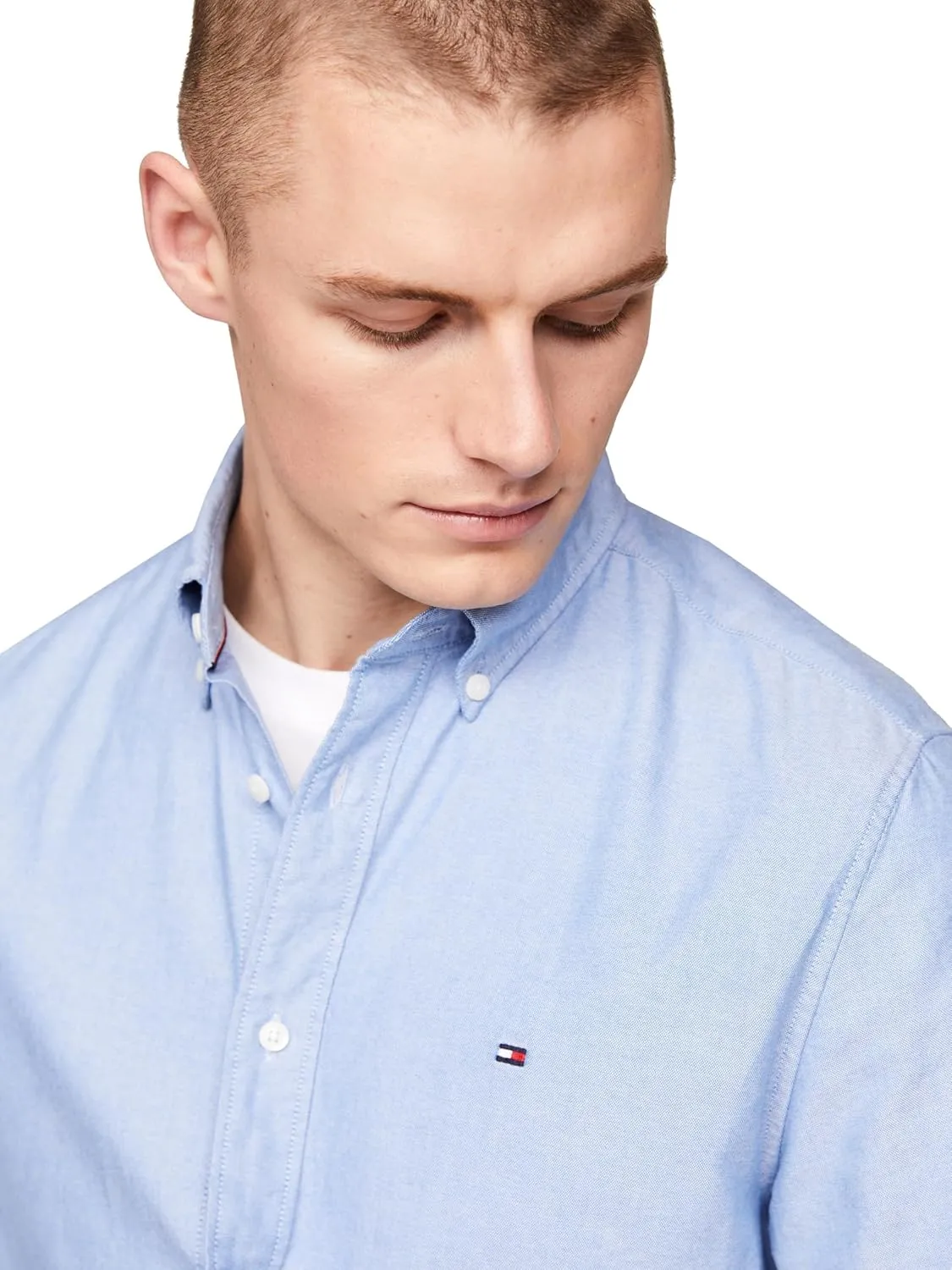 Tommy Hilfiger Long Sleeve Oxford Regular Fit, Men's Button Down Shirts, Also Available in Big and Tall