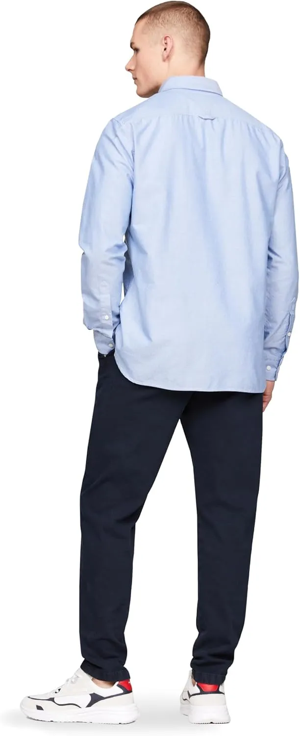 Tommy Hilfiger Long Sleeve Oxford Regular Fit, Men's Button Down Shirts, Also Available in Big and Tall