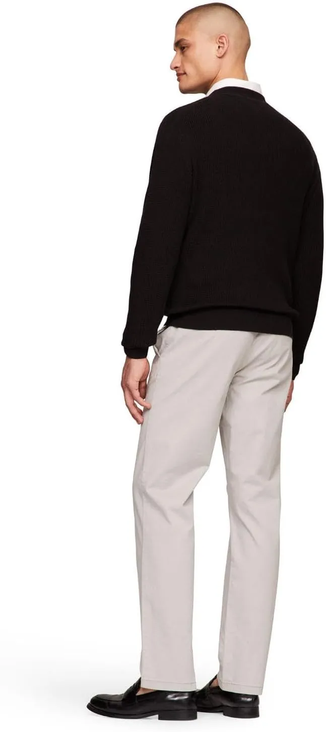 Tommy Hilfiger Men's Waffle Knit Crewneck Sweater Lightweight Pullover, Also Available in Big & Tall