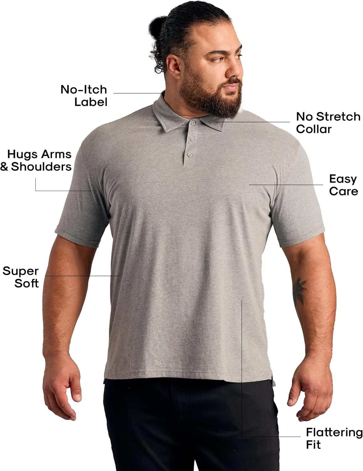True Classic Short Sleeve Polo Shirts for Men - Cotton Men's Polo Shirts, Golf Shirt & Custom Polo - Collared Short Sleeve