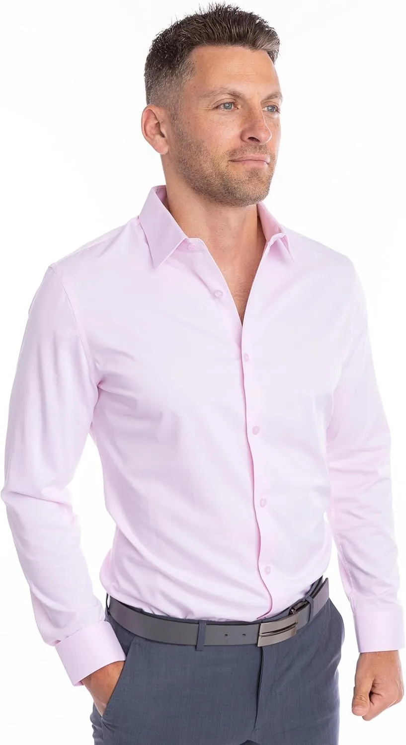 Ultimate Dress Shirts for Men | Meant to be Worn Without a Tie - Mens Dress Shirts | Slim or Regular | XS - 3XL