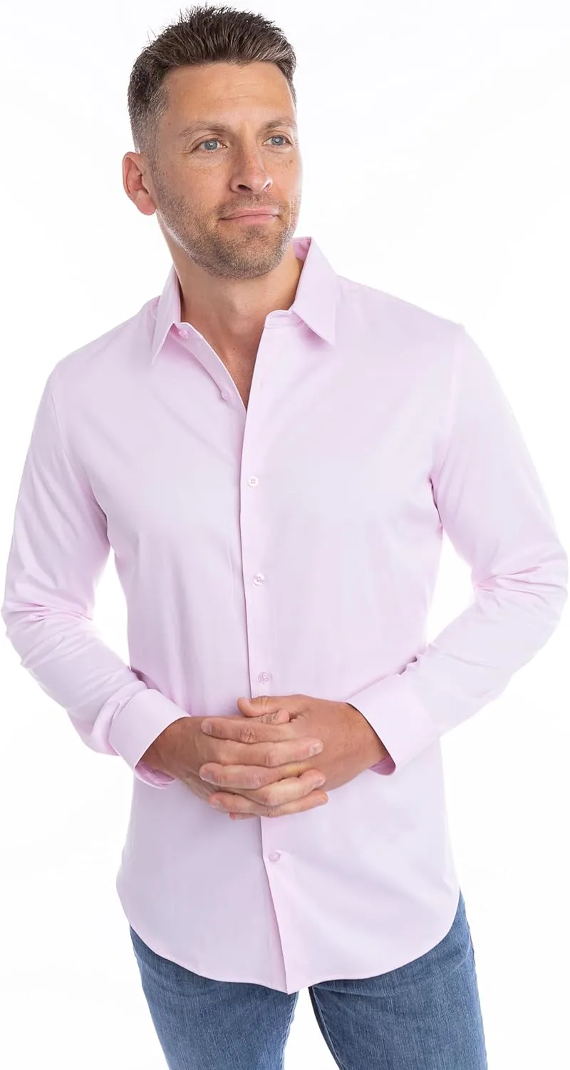 Ultimate Dress Shirts for Men | Meant to be Worn Without a Tie - Mens Dress Shirts | Slim or Regular | XS - 3XL