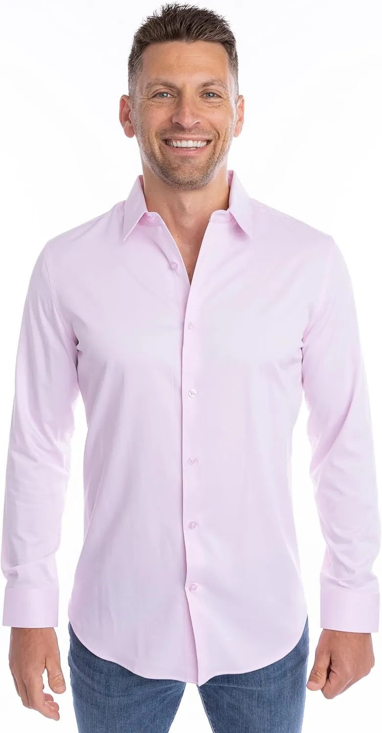 Ultimate Dress Shirts for Men | Meant to be Worn Without a Tie - Mens Dress Shirts | Slim or Regular | XS - 3XL