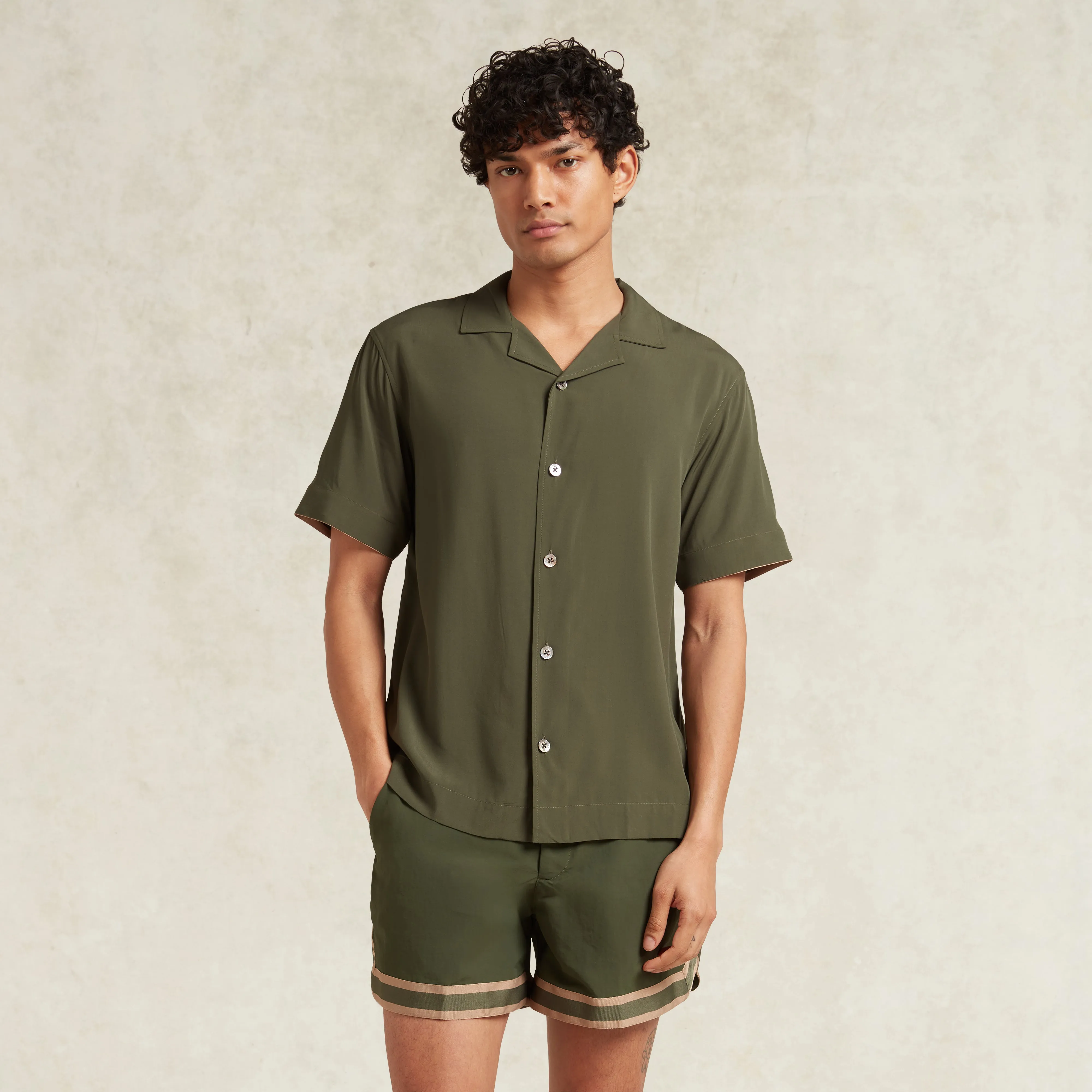 VALBONNE ECOVERO SIGNATURE SHIRT - KHAKI