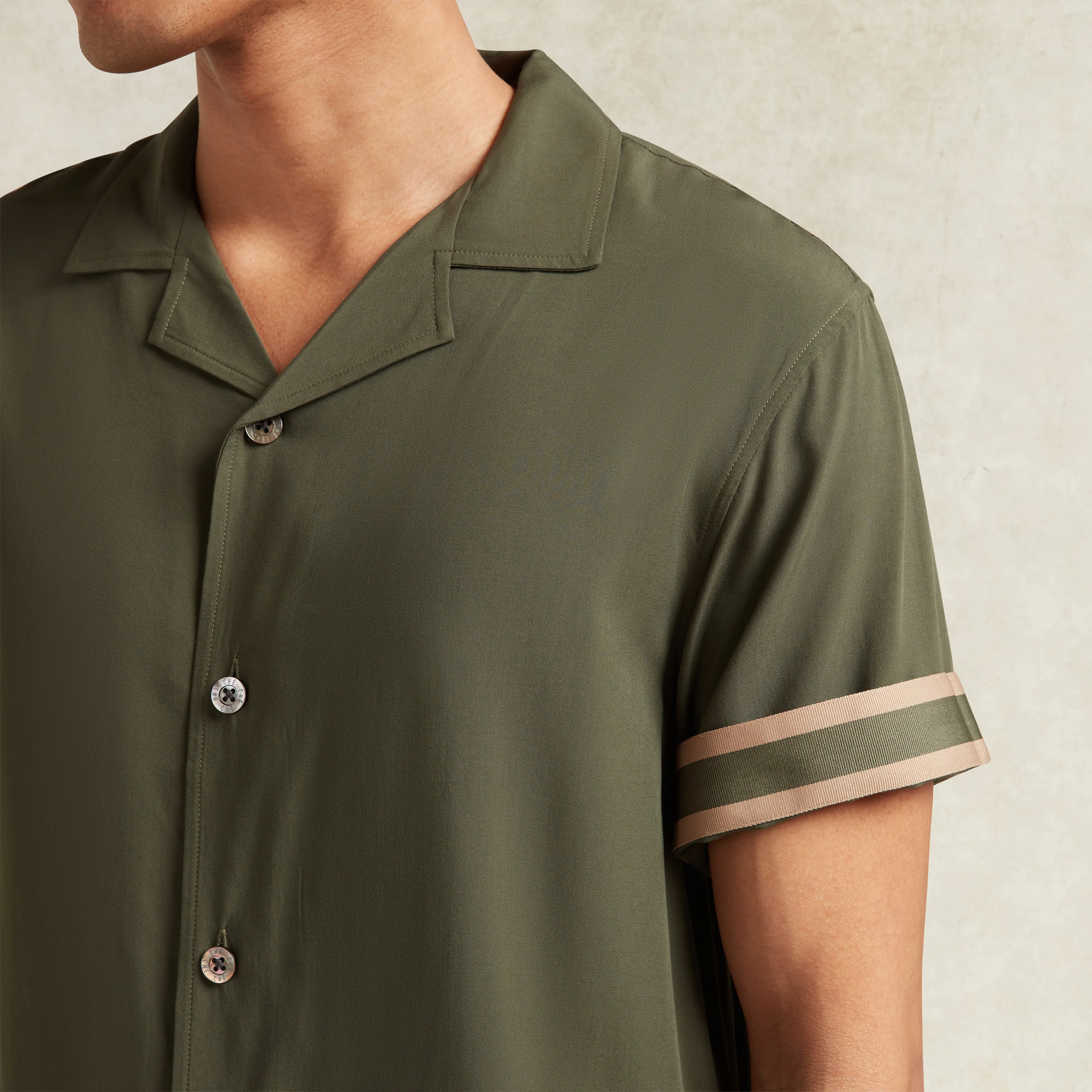 VALBONNE ECOVERO SIGNATURE SHIRT - KHAKI