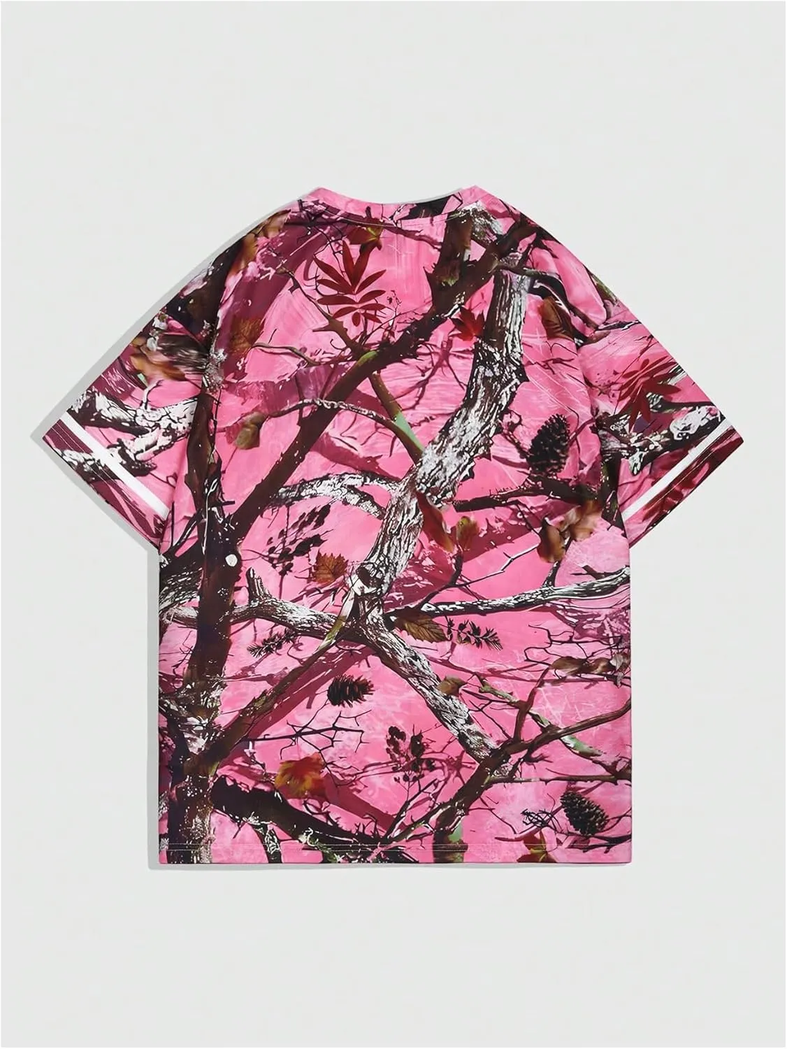 Verdusa Men's Oversized Jersey Shirts Graphic Number Y2k Letter Print Crew Neck Vintage Tees