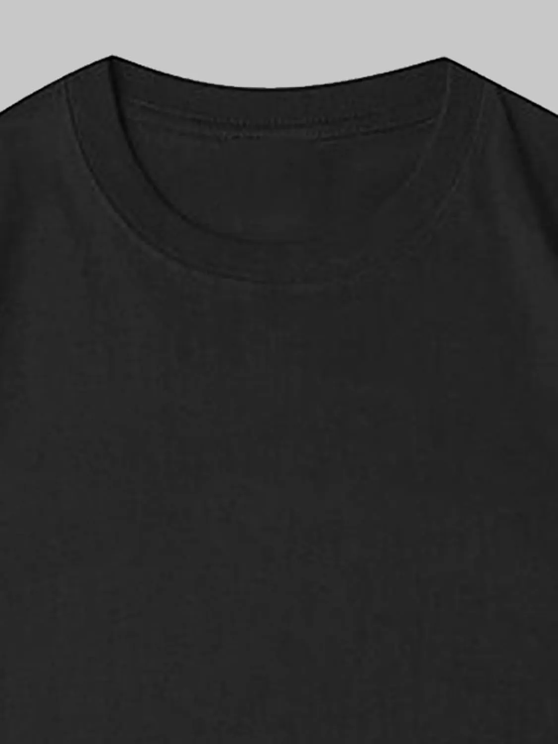 Verdusa Men's Oversized Letter Print Graphic Tees Drop Shoulder Short Sleeve Streetwear T Shirt