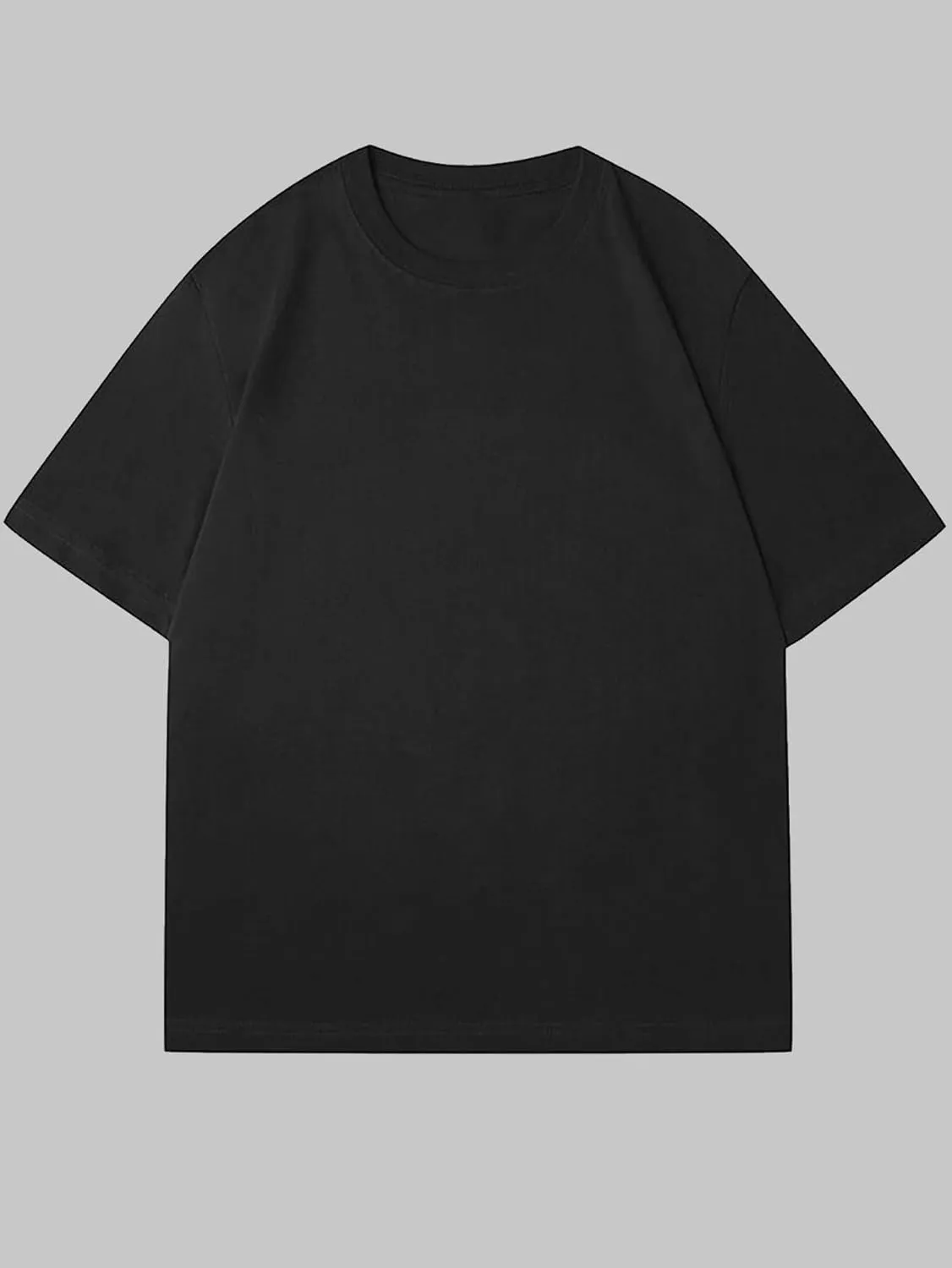 Verdusa Men's Oversized Letter Print Graphic Tees Drop Shoulder Short Sleeve Streetwear T Shirt