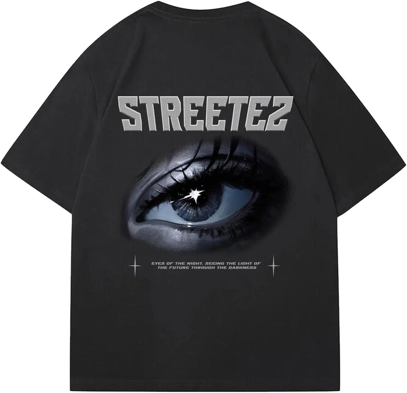 Verdusa Men's Oversized Letter Print Graphic Tees Drop Shoulder Short Sleeve Streetwear T Shirt