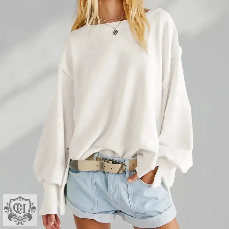 Versatile Loose Fit Split Sweater