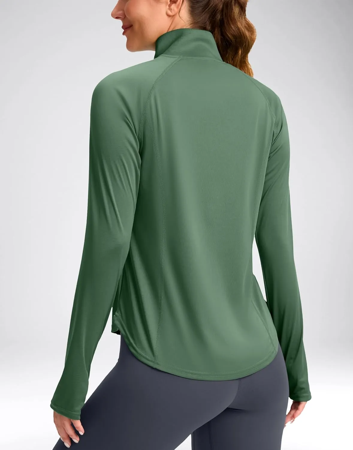 Viodia Women's 1/4 Zip Long Sleeve Sun Shirts UPF50  UV Protection Quick Dry Hiking Fishing Shirts Quarter Zip Pullover
