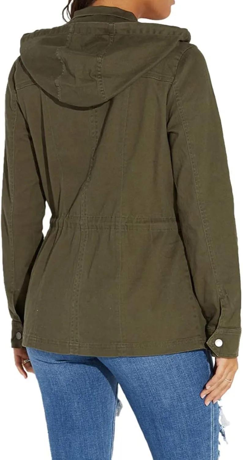 VisiChenup Camo Jacket for Women Lightweight Casual Long Sleeves Camouflage Coat with Pocket