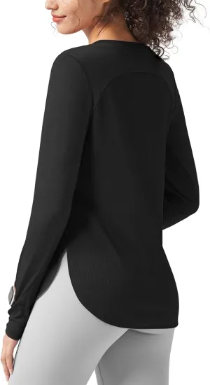 Willit Women's Long Sleeve Workout Tops Running Athletic Quick Dry Shirts Lightweight Yoga Gym T-Shirts UPF 50 