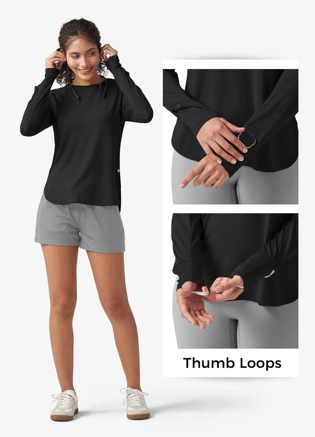 Willit Women's Long Sleeve Workout Tops Running Athletic Quick Dry Shirts Lightweight Yoga Gym T-Shirts UPF 50 