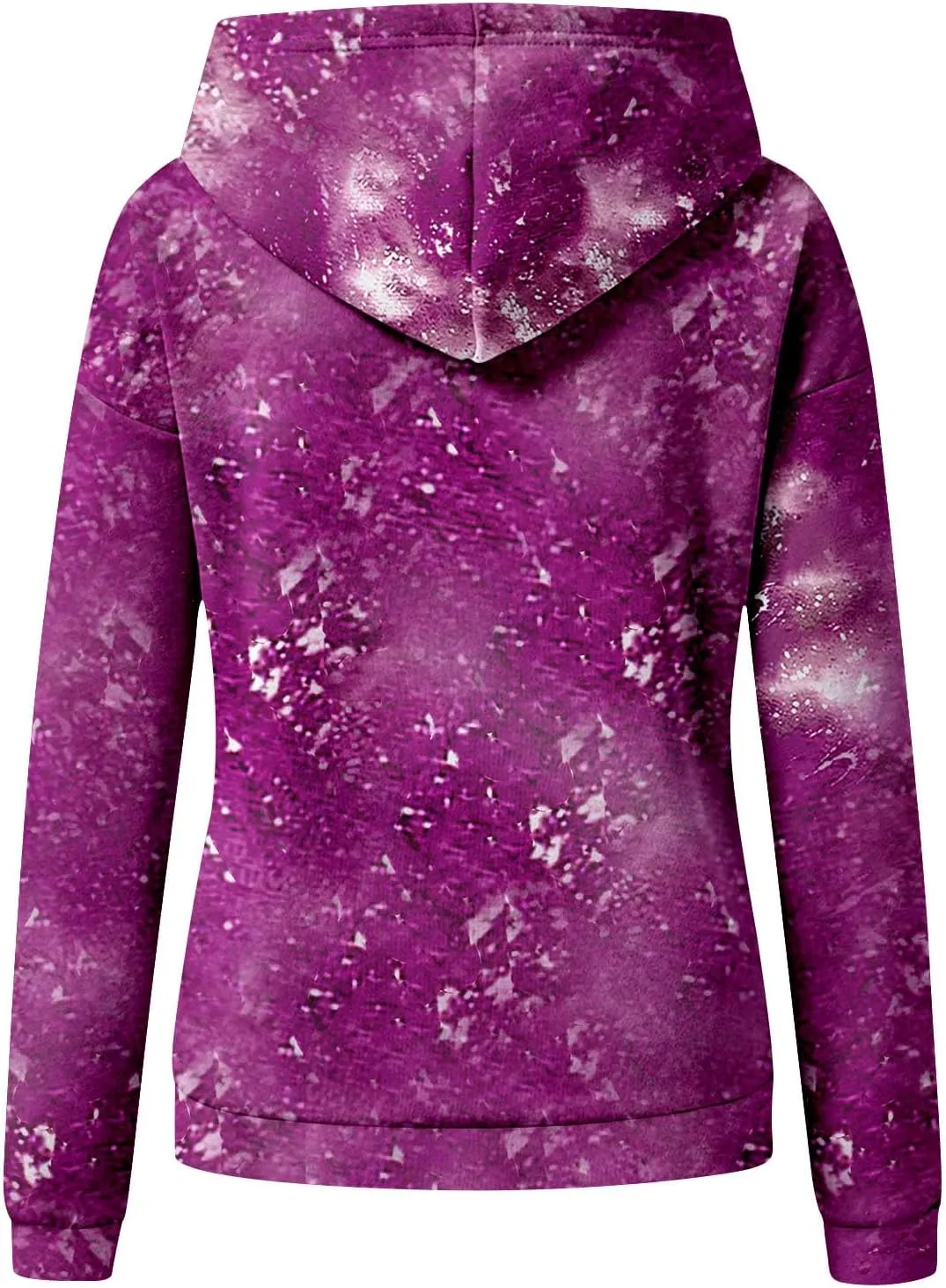 Womens Bleached Blank Print Hoodies Long Sleeve Casual 2024 Fall Oversized Pullover Tops Sweatshirt with Pockets
