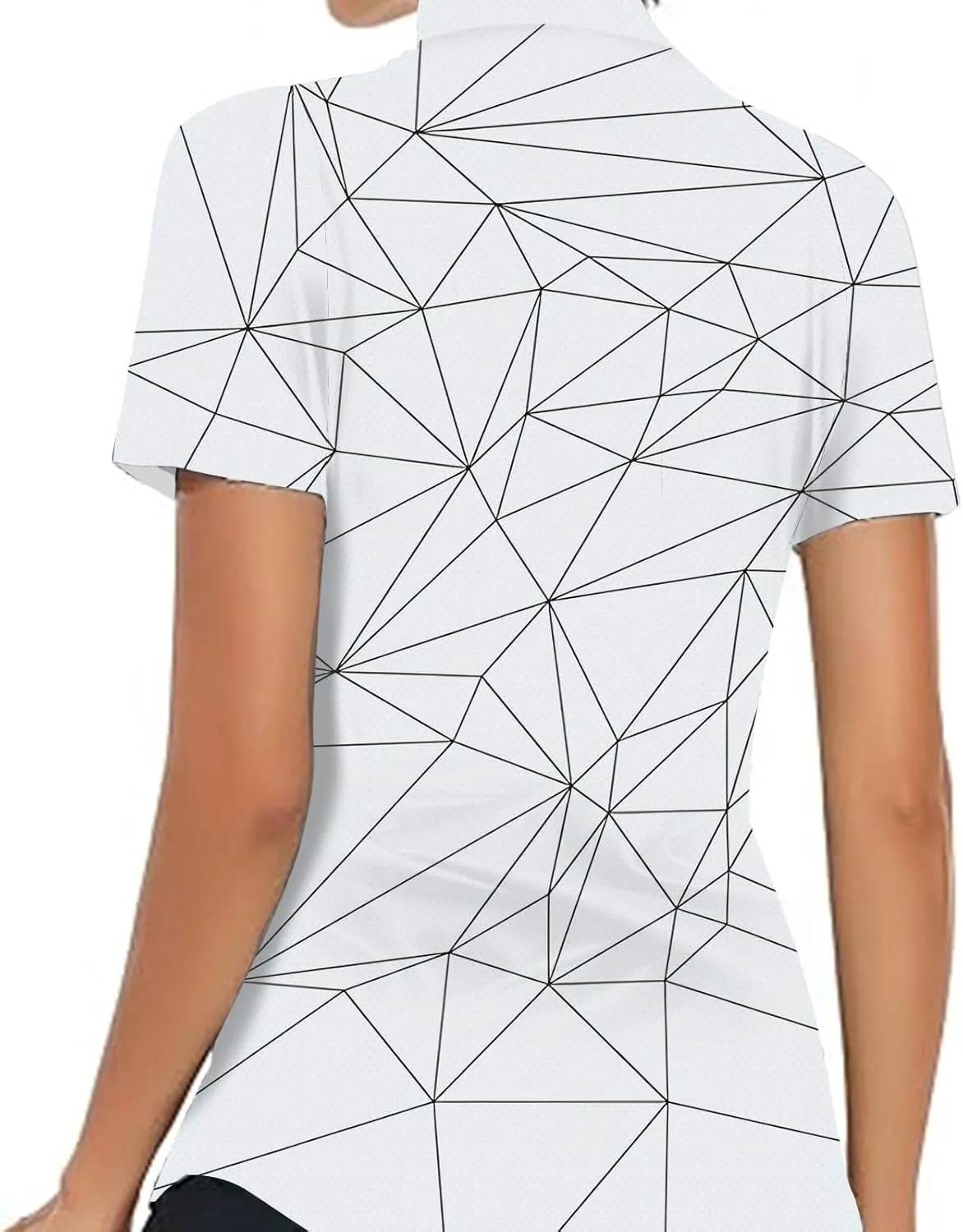 Women's Golf Shirt Short Sleeve Polo Shirts Quick Dry Tennis Tops V-Neck with Collar Shirts Golf Outfits for Women