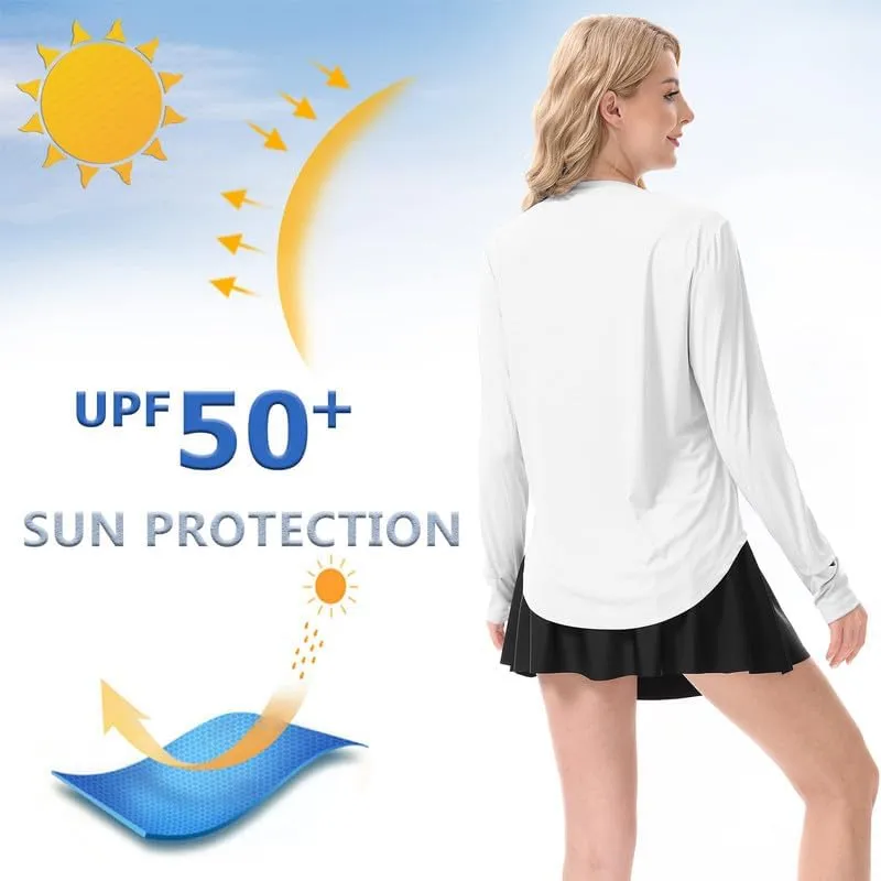 Women's Long Sleeve Shirts UPF 50  UV Workout Sun Shirts Lightweight Quick Dry Tops Outdoor Clothing for Hiking Fishing