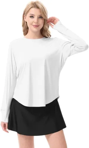 Women's Long Sleeve Shirts UPF 50  UV Workout Sun Shirts Lightweight Quick Dry Tops Outdoor Clothing for Hiking Fishing